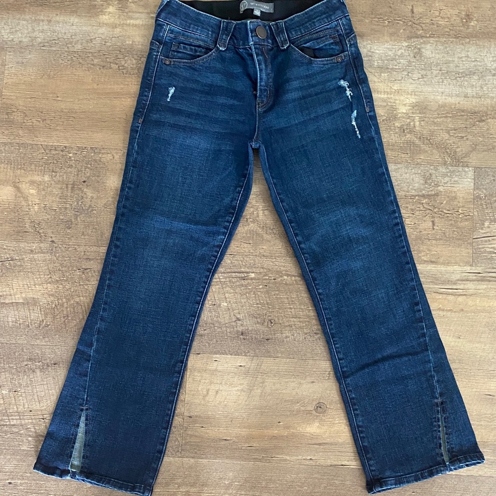 Wit & Wisdom Dark Blue Ankle with split hem Jeans